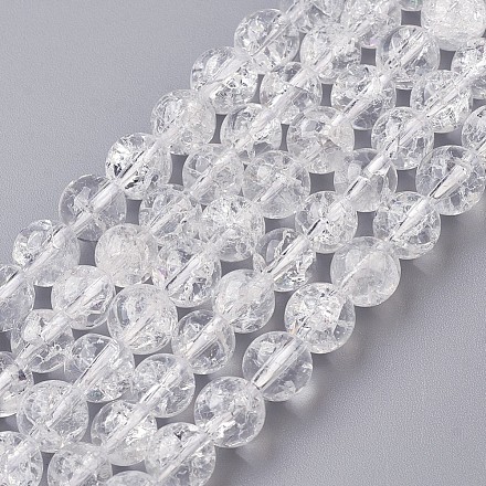 Crepitio naturale fili di perle di cristallo G-G945-13-8mm-1