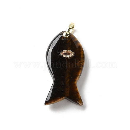 Природных тигровый глаз подвески G-Z102-02G-01-1