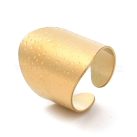 304 anello a polsino aperto in acciaio inossidabile RJEW-Z015-04G-1