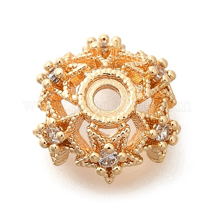 Покрытие стойки латунь микро паве прозрачные колпачки из кубического циркония KK-H508-25A-KCG-1