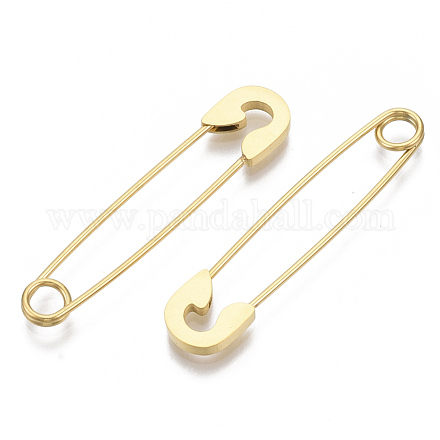 201 Stainless Steel Safety Pins Earrings STAS-S079-197G-1