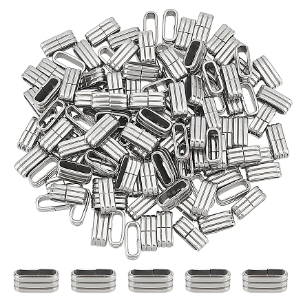 UNICRAFTALE About 200Pcs 201 Stainless Steel Linking Ring Quick Link Connectors Grooved Oval Linking Rings 10x3mm Oval Connectors Metal Jewelry Links for Women Jewelry Making STAS-UN0040-21-1