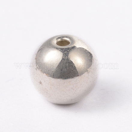 Alloy Round Beads PALLOY-ZN818-8mm-S-RS-1