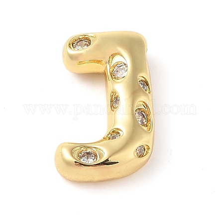 Кулон из латуни с прозрачным кубическим цирконием KK-Z046-01G-J-1