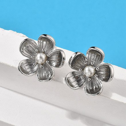 Серьги-гвоздики из латуни EJEW-S258-05P-1