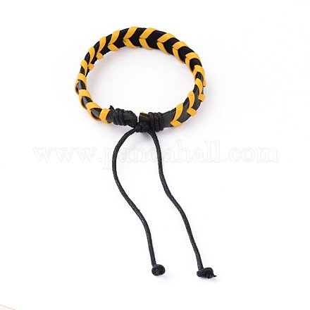 PU Leather & Leather Cord Bracelets BJEW-N269-31A-1