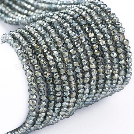 Chapelets de perles en verre électroplaqué X-EGLA-F149-FR-02-1