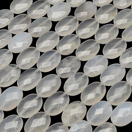 Facettes ovales quartz naturel perles de cristal brins G-R303-01-1