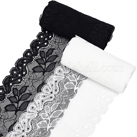 Gorgecraft 4.58M 2 Colors Lace Embroidery Costume Accessories DIY-GF0005-05-1