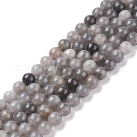 Natürlichen Edelstein bewölkt Quarz runden Perle Stränge G-O021-10mm-03B-1