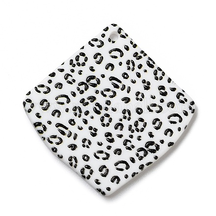 Pendentifs en acrylique opaque à motif léopard SACR-P014-06A-1