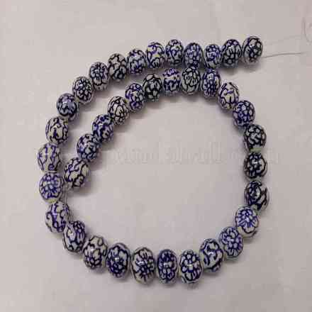 Ручной синий и белый шарики фарфора PORC-G002-29B-1