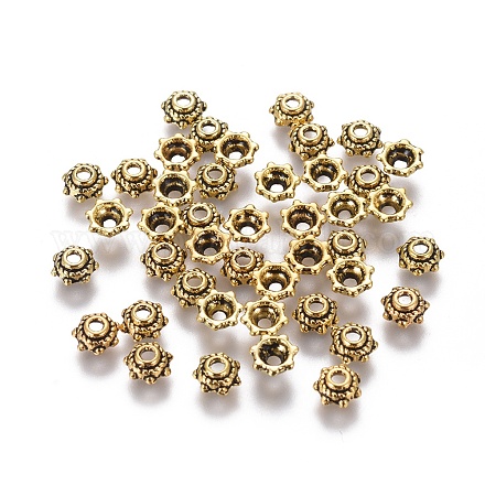 Tibetische Perlen Kappen & Kegel Perlen TIBEB-A0514-AG-FF-1