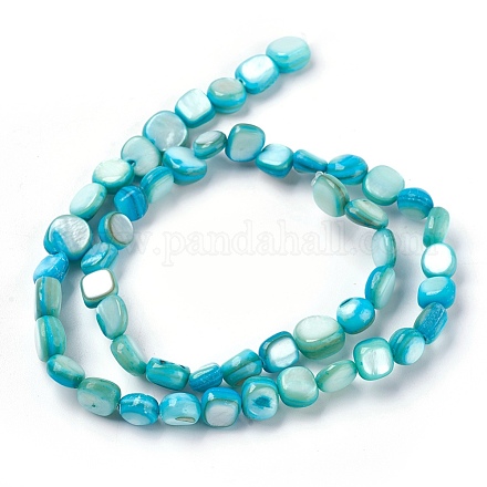 Chapelets de perles en coquille d'eau douce  BSHE-O017-07B-1