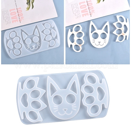 Брелок для ключей в форме кошки и лапы силиконовые Молды DIY-P006-30-1