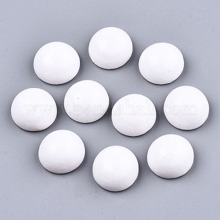 Sprühlackierte weiße Holz-Cabochons&nbsp;X1-WOOD-TAC0001-23A-1