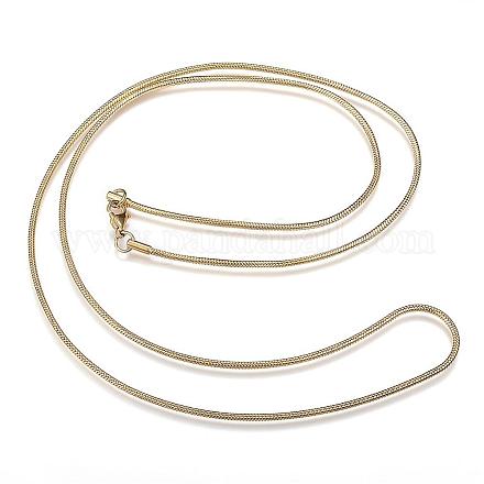 Collares de cadena de serpiente de 304 acero inoxidable NJEW-D285-03G-1