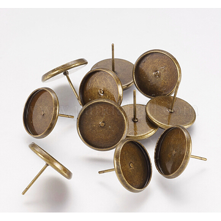 Латунь уха шпильки сеттинги IFIN-Q005-AB-NR-1