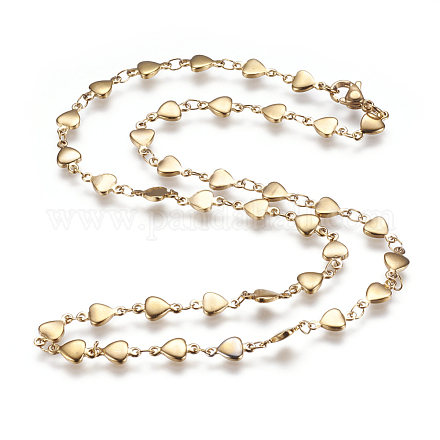 304 Stainless Steel Chain Necklaces STAS-P164-09G-1