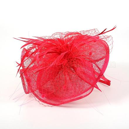 Elegantes profundas fascinators rosa uk para bodas OHAR-S170-04-1