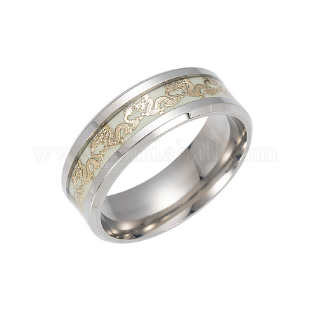 201 Stainless Steel Wide Band Finger Rings RJEW-T005-9-04-1