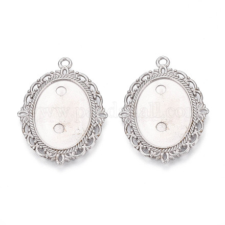 Подвеска-кабошон из не тускнеющей нержавеющей стали 304 X-STAS-N114-02P-1