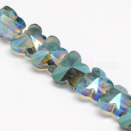 Electroplate Crystal Glass Butterfly Beads Strands EGLA-F041-A11-1