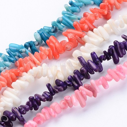 Natural Coral Chip Beads Strands CORA-L036-M-1
