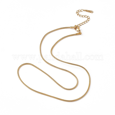 Collares de cadena de serpiente de 201 acero inoxidable X-NJEW-P268-A29-2X5-1