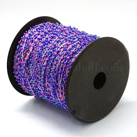 AB-Color Transparent Seed Beads Cords OCOR-R039-G02-1
