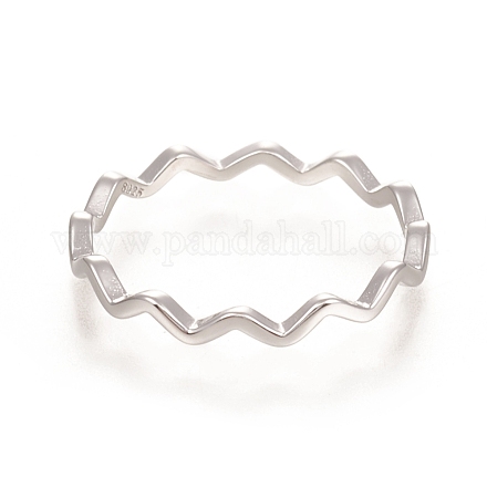 925 серебряное волнистое кольцо STER-D033-03C-P-1