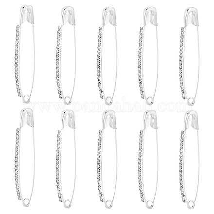 Железные булавки со стразами для одежды&nbsp;JEWB-TAC0010-42S-1