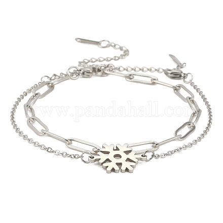 Наборы браслетов-цепочек и тросов из нержавеющей стали марки 304 AJEW-U005-05D-P-1