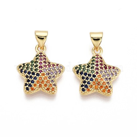 Латунные микро проложить кубического циркония подвески KK-T071-136G-01-1