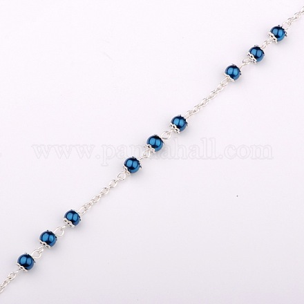 Handarbeit rund Glasperlenketten Perlen für Halsketten Armbänder machen AJEW-JB00056-08-1