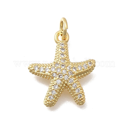 Латунные микропаве прозрачные кубические циркониевые подвески KK-D431-053A-G-1