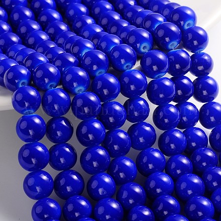 Chapelets de perles en verre peintes DGLA-S071-10mm-50-1