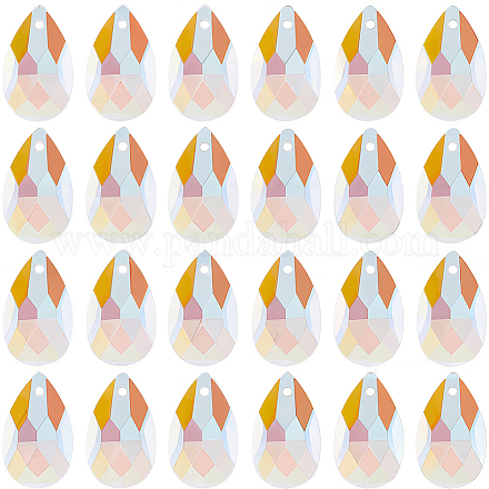 40шт граненые стеклянные подвески в форме капли GLAA-SP0001-11E-1