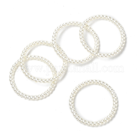 Anneaux de liaison en perles d'imitation acrylique BJEW-D056-01-1