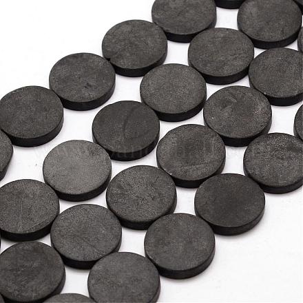 Природные пряди черный камень шарик G-P137-04-1