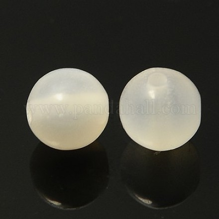 Imitation chat perles rondes de résine oeil X-RB070Y-1