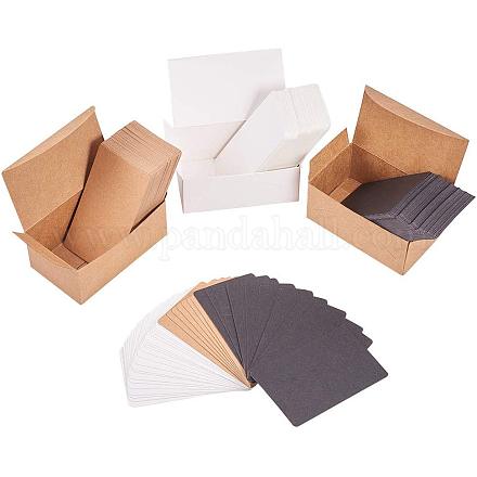 ブランクヴィンテージクラフト紙  diyはがき用  メッセージカード  グリーティングカード  長方形  長方形  ミックスカラー  8.9x5.2x0.03cm  100sheets / boxについて  2箱/カラー  6boxes /セット DIY-NB0001-11-1