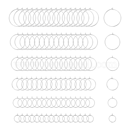 Фурнитура для сережек-колец из нержавеющей стали 316L STAS-UN0015-24P-1