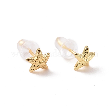 Boucles d'oreilles étoile de mer en laiton pour femme KK-A166-04G-1