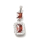 304 Stainless Steel Micro Pave Cubic Zirconia Pendants, Rectangle, 20.5x9x3mm, Hole: 4.5x2.5mm