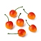 Mini Foam Imitation Cherries, Artificial Fruit, for Dollhouse Accessories Pretending Prop Decorations, Orange Red, 54~57x26.5x23.5mm, 20pcs/bag