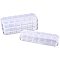 Plastic Bead Storage Containers, Clear, 13x5x1.5cm, 8pcs/set