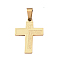 304 Stainless Steel Pendants, Religion Theme,Cross with Saying/Message, Golden, 24.5x17.5x1.3mm, Hole: 7.3mm