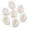 ABS Imitation Pearl Beads, Shell Shape, 17x13x5mm, Hole: 2mm