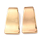 304 Stainless Steel Pendants, Trapezoid Charms, Golden, 42.5x21x11mm, Hole: 9x6mm